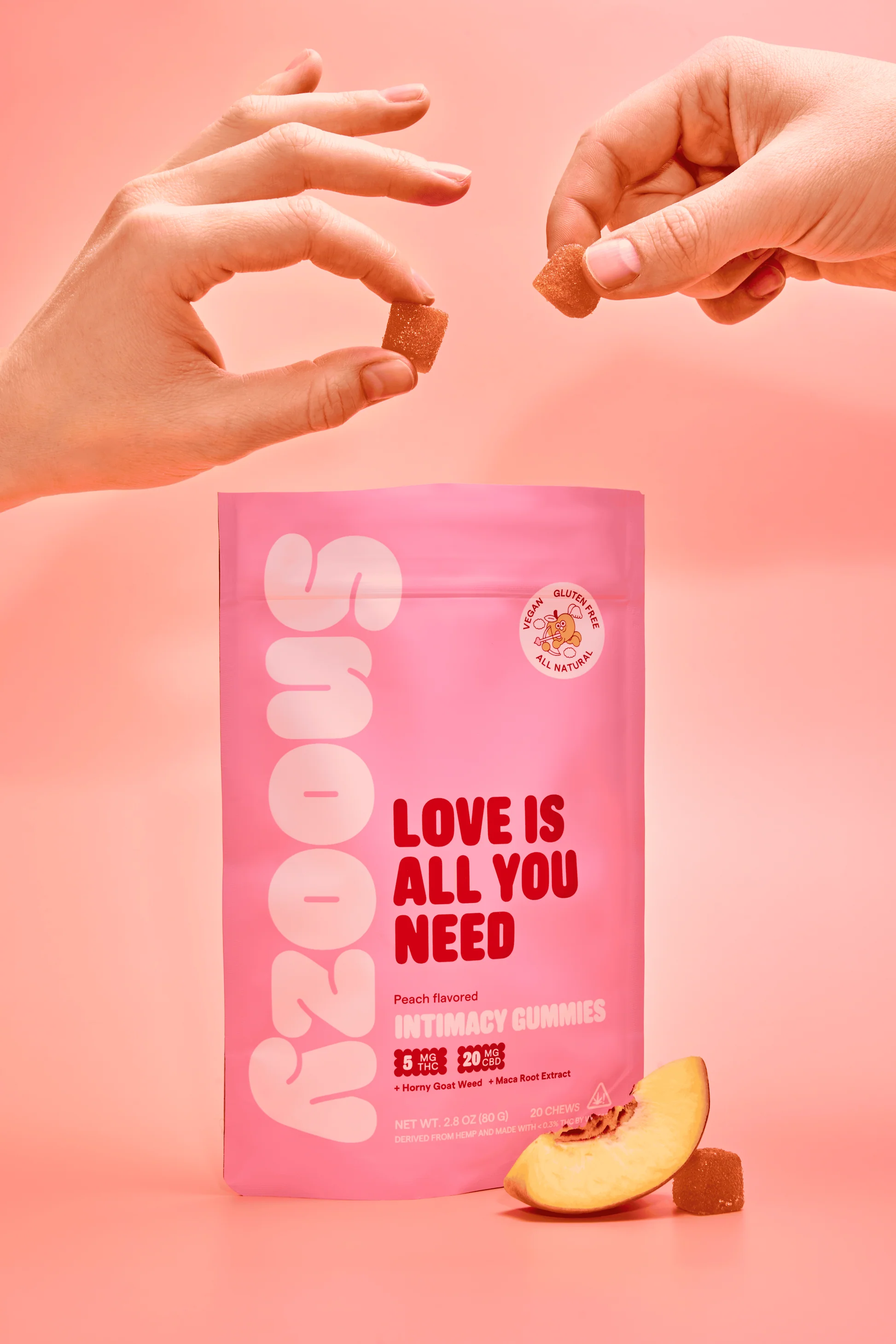 Snoozy | Intimacy Gummies | Peach | 20ct | 100mg | .1g by Snoozy - edibles cannabis product