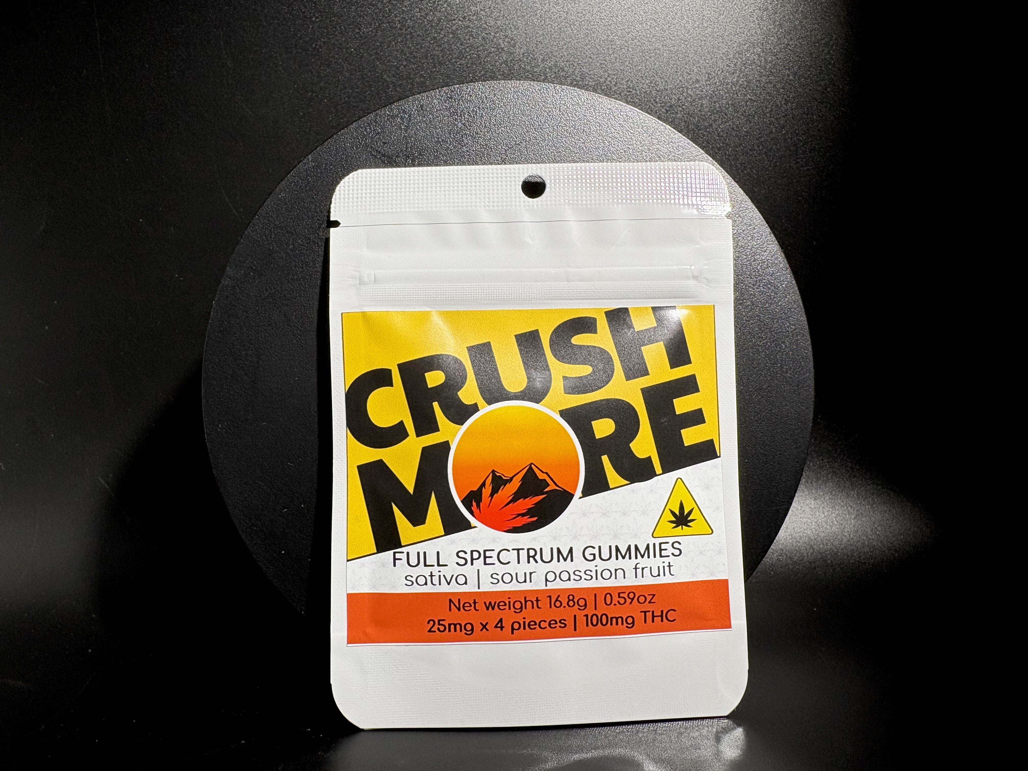 4 Piece Gummies - 100 MG - Sour Passion Fruit