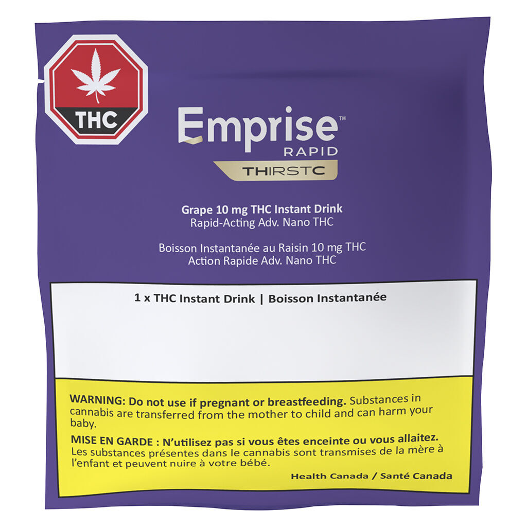 Emprise Rapid THirstC - Grape 10 THC Instant Drink - 1 Pack