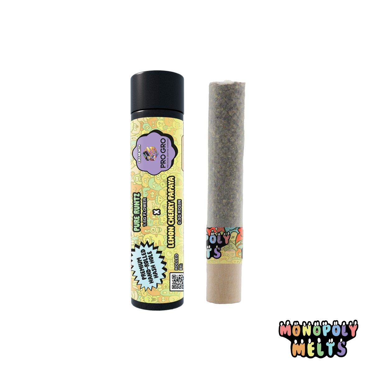 Monopoly Melts Pure Runtz x Lemon Cherry Papaya Hash Hole Pre-Roll 2g