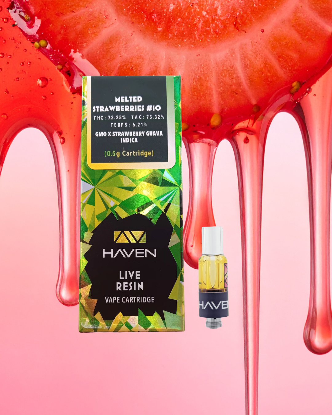 Melted Strawberries #10 Live Resin Vape Cartridge 0.5g