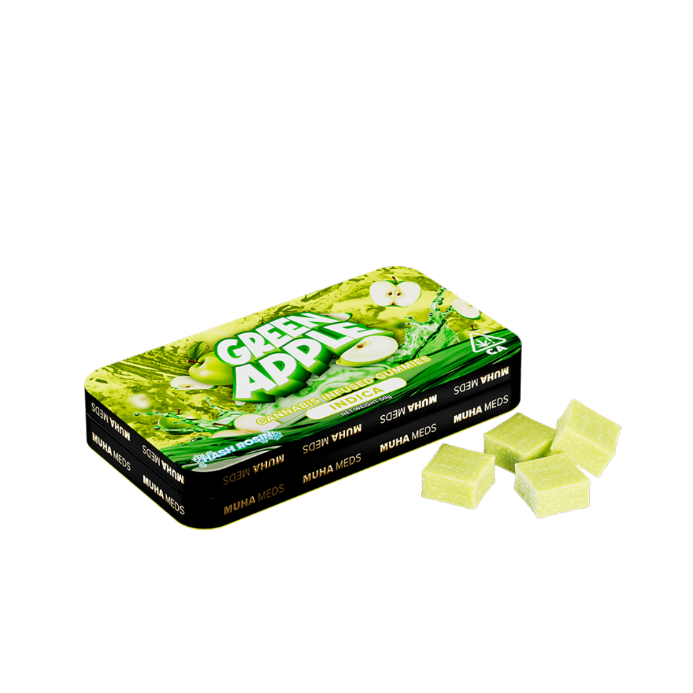 Mambas | 200mg Hash Rosin Gummies | Green Apple