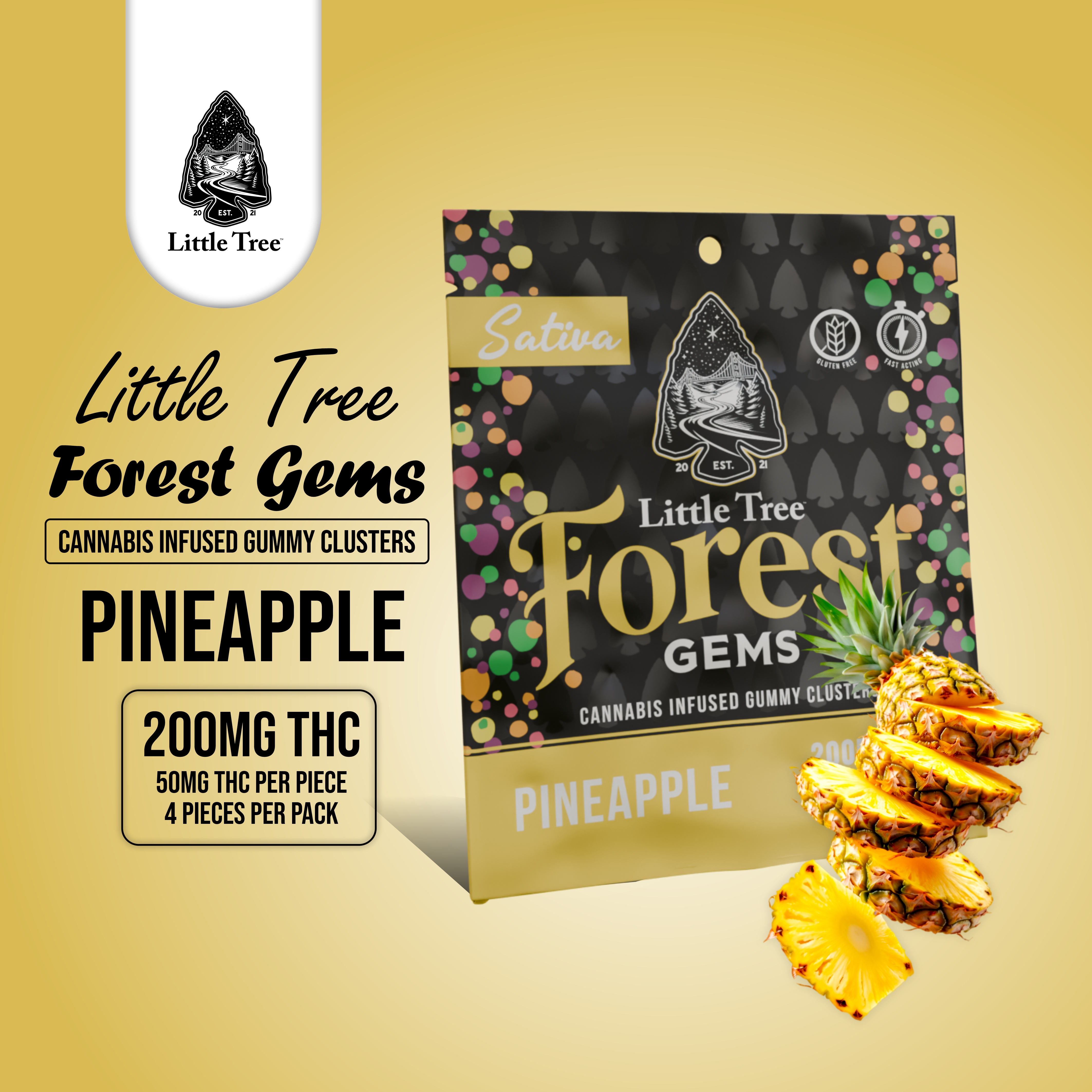 Forest Gems - Pineapple 200mg