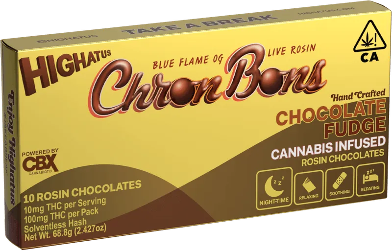 Highatus - Chocolate Fudge Rosin ChronBons 10PK 100MG