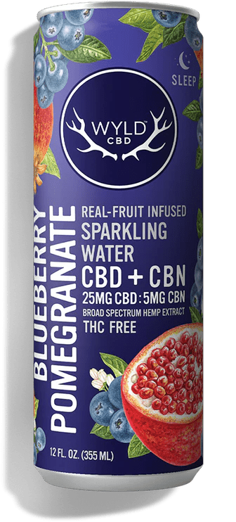 Wyld: CBD + CBN Blueberry Pomegranate 12oz Seltzer
