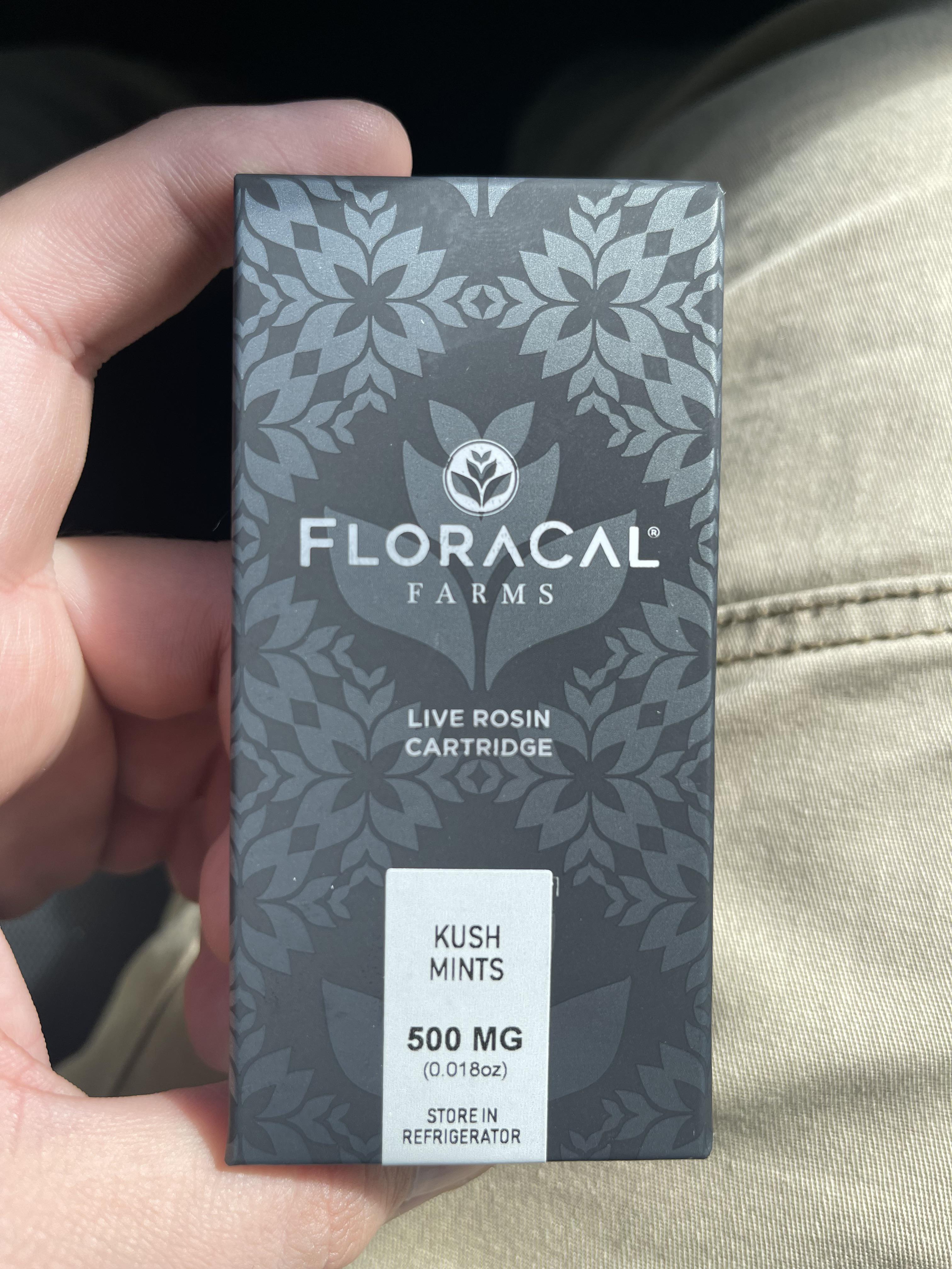 FloraCal 500mg Live Rosin Cartridge (Indica) -  Kush Mints
