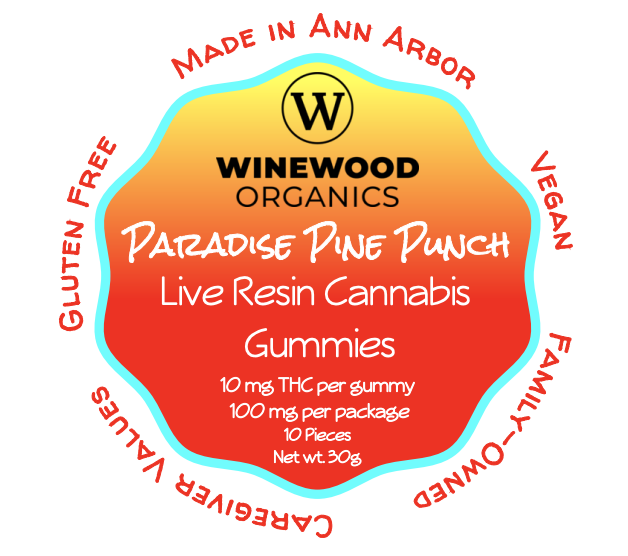 Live Resin Gummies | Paradise Pine Punch | 100mg (10mg Each)