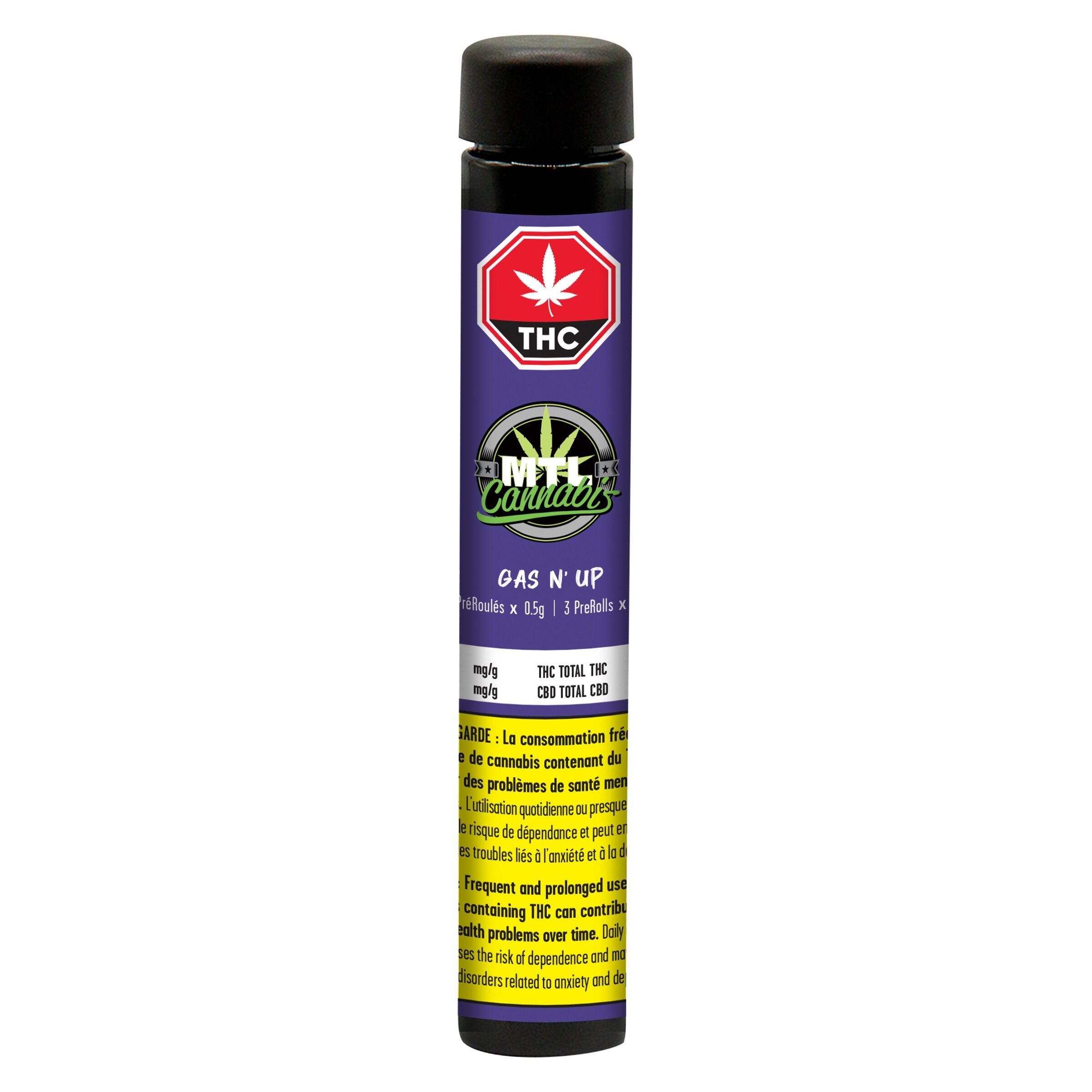 01 - MTL Cannabis - Gas N' Up Pre-Roll 3x0.5g