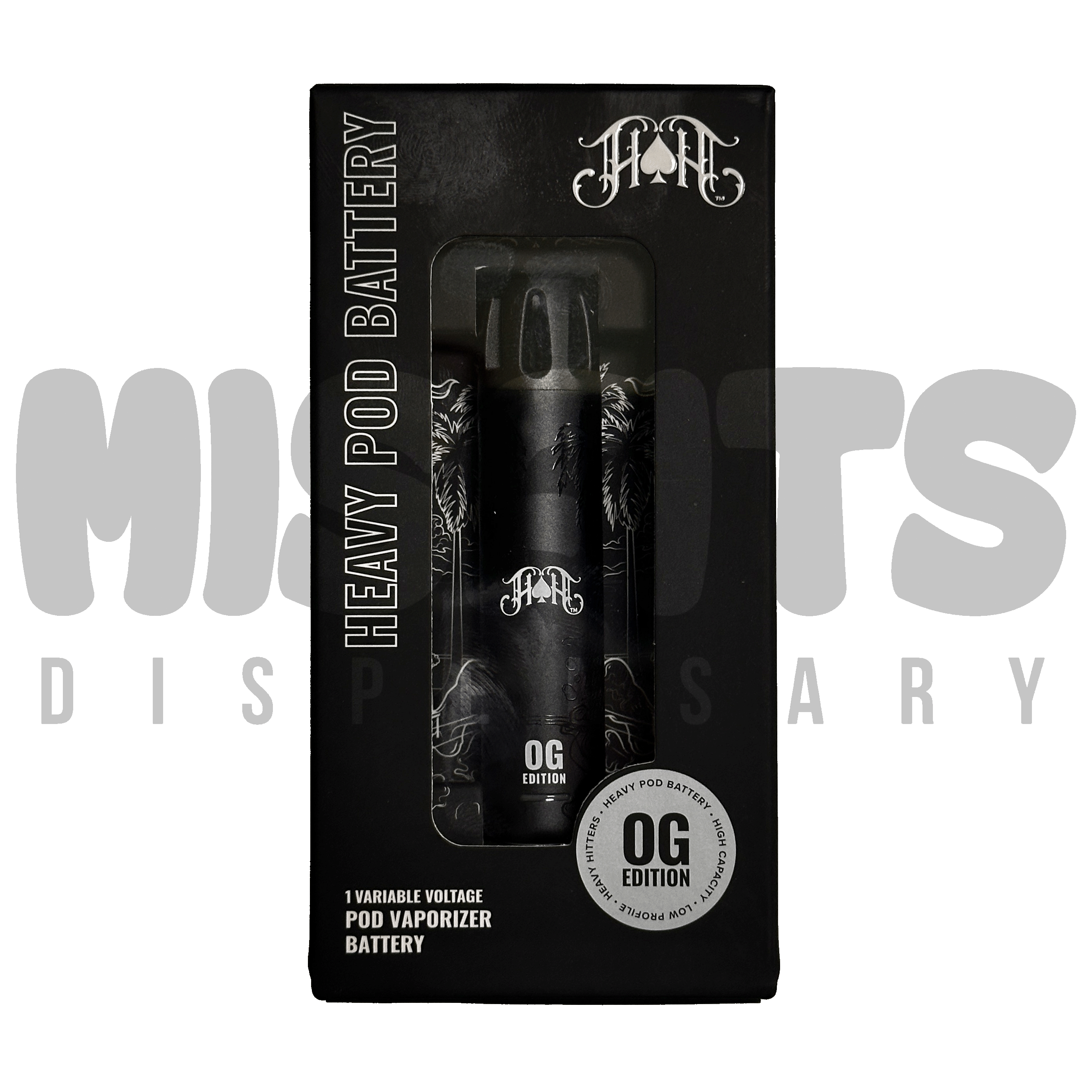 Heavy Hitters | Variable Voltage Battery | Heavy Pod | Matte Black Mural Paint