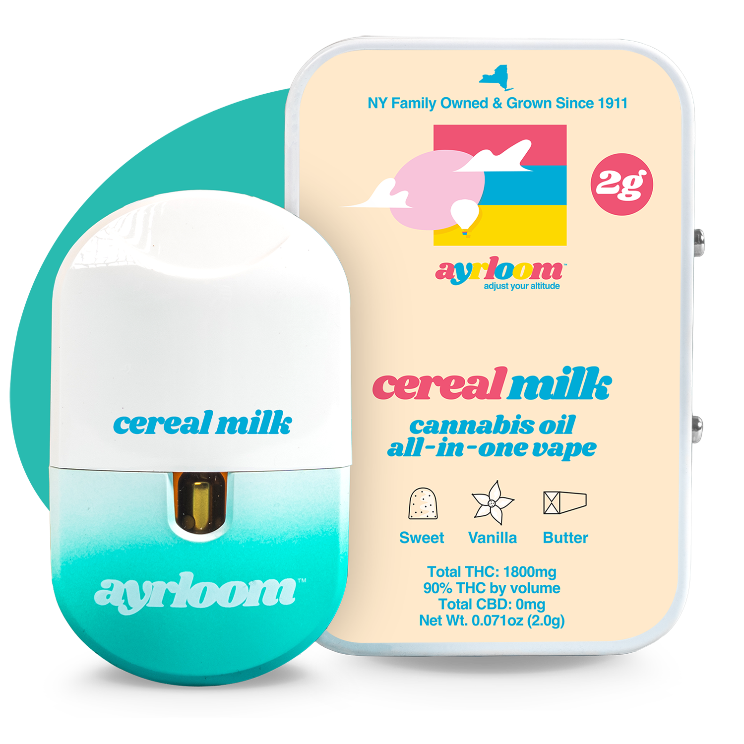 ayrloom | Cereal Milk | AIO | 2g by ayrloom - vapes cannabis product