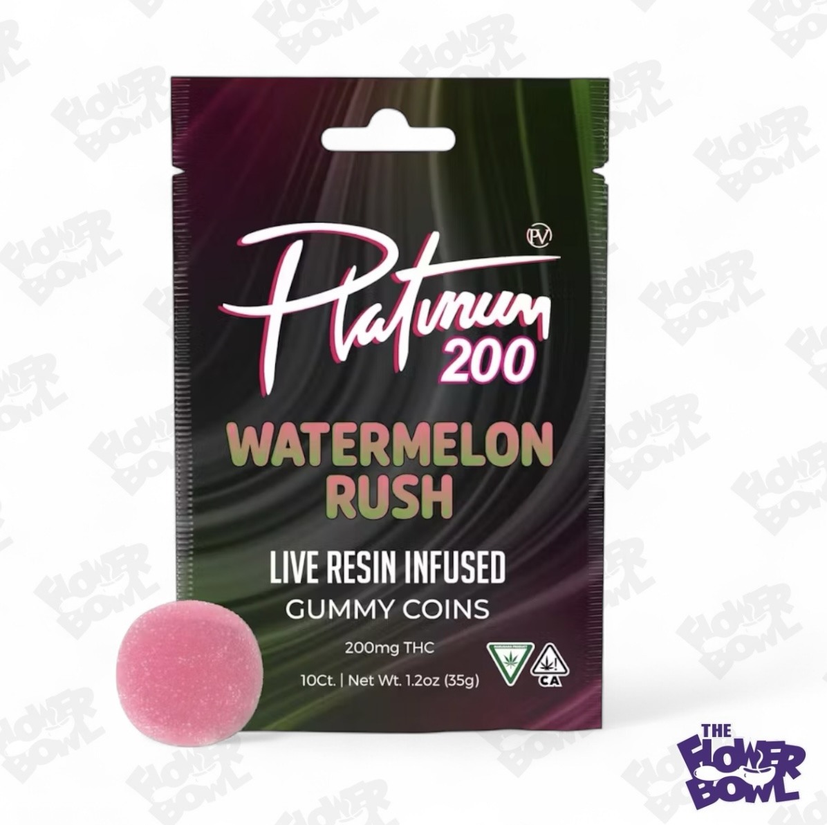 Platinum Vape: Watermelon Rush Live Resin 200MG Gummies