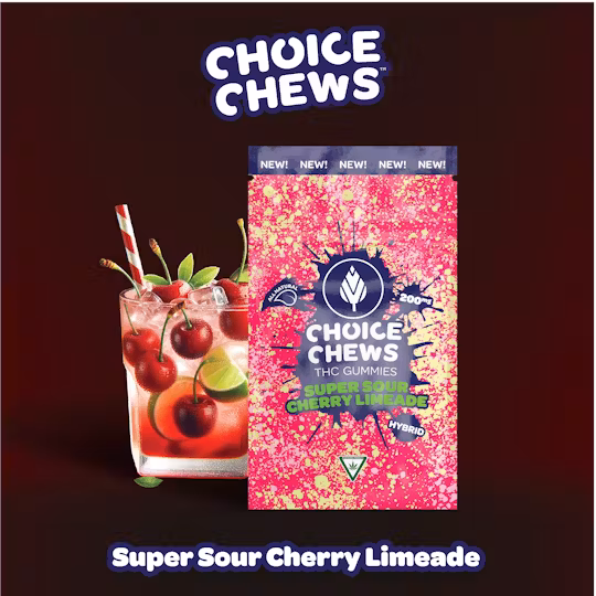 Choice Gummy 10 Pack - Super Sour Cherry  Limeade - 200mg