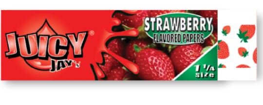 Juicy Jay's - 1.25'' Flavoured Rolling Papers - 32 Papers Per Pack - Strawberry