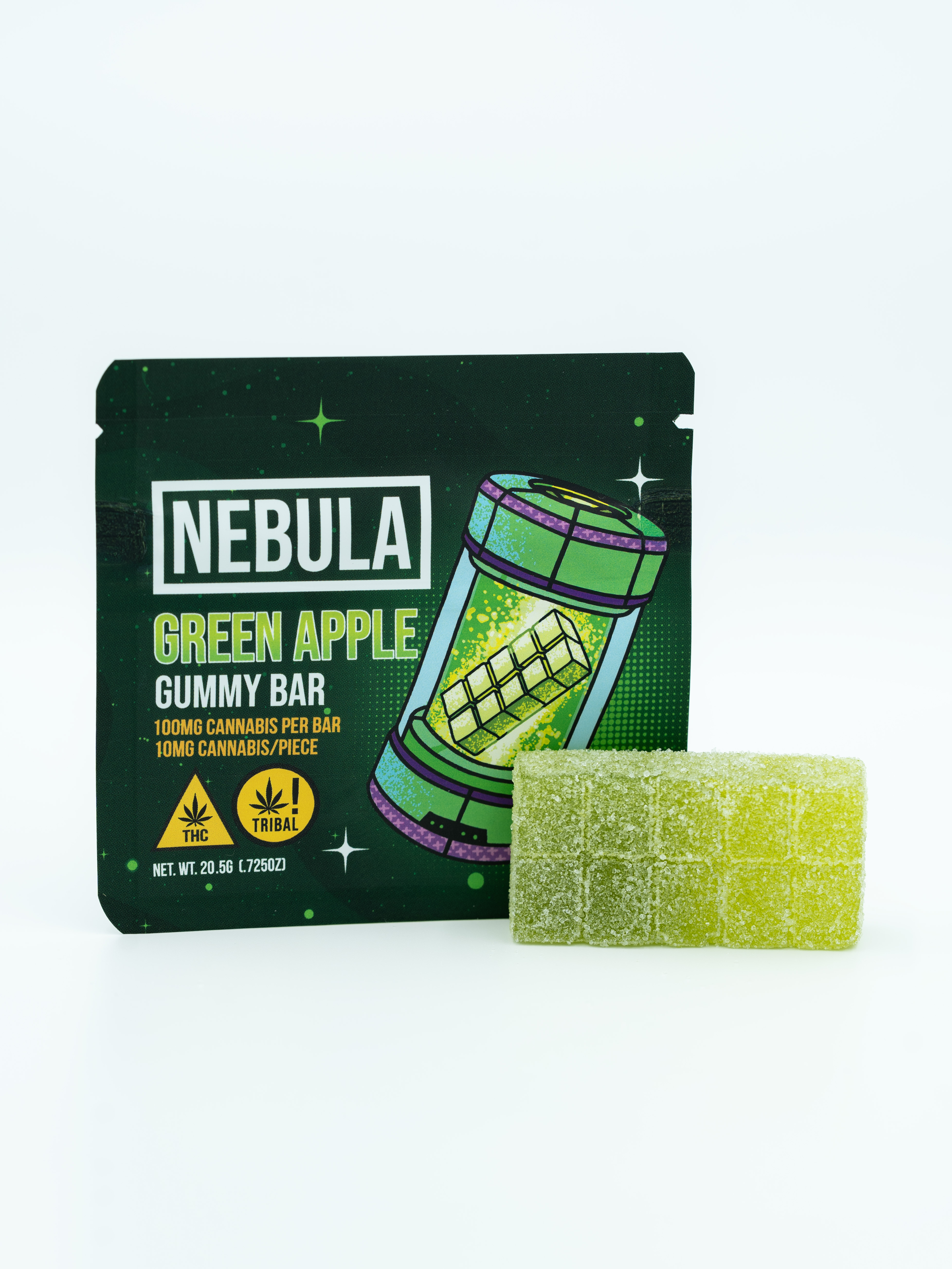 100mg Green Apple Gummy Bar