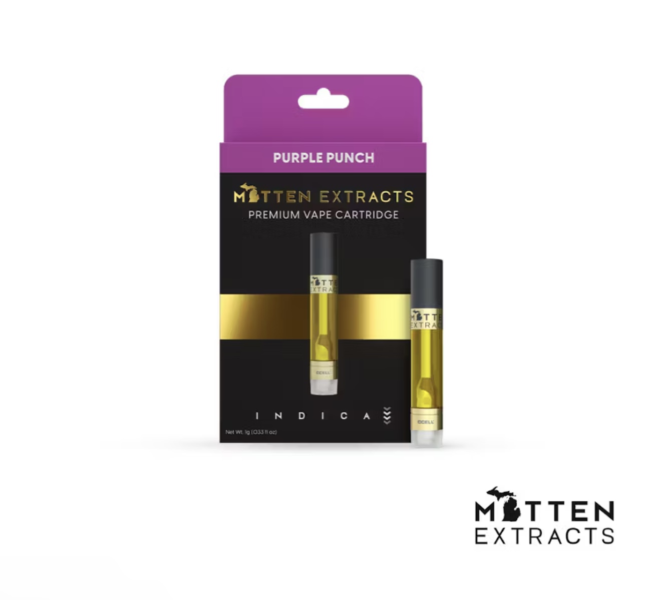 Mitten Extracts: Purple Punch 1G Cart (I)