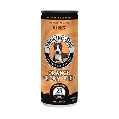 THC Seltzer - 12 fl oz - 25 MG - Orange Cream Puff