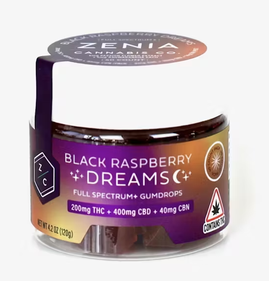 Black Raspberry Dreams Hash Rosin Gumdrops 200mg (Pack of 40)