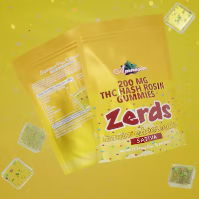 Zerds - 200mg Hash Rosin Gummies - Lemon Cheesecake