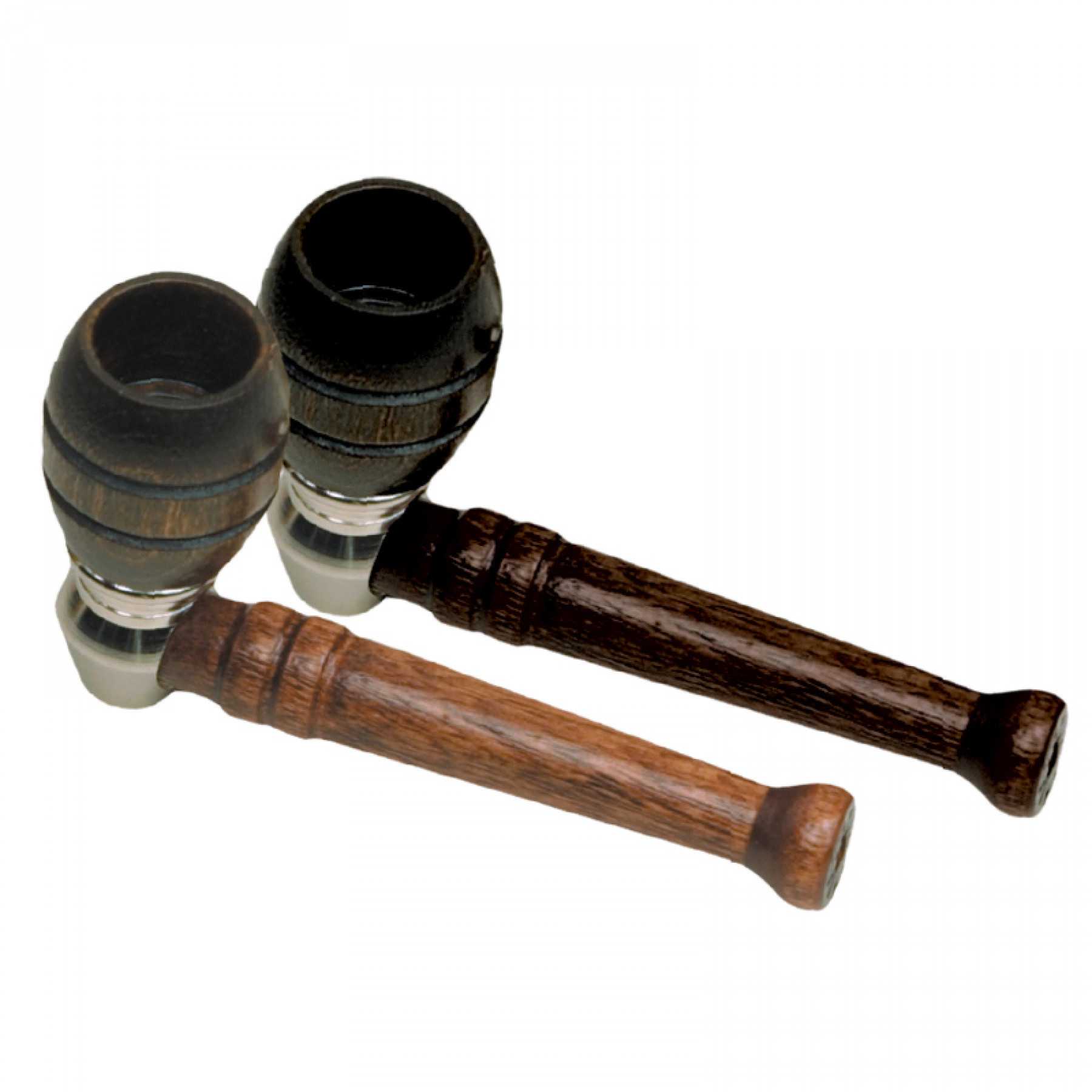 West Coast Gifts : Curly's Nickel & Wood Metal Pipe