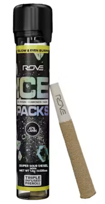 Rove - Super Sour Diesel - 1g - Rosin, Diamond, Hash Infused Preroll