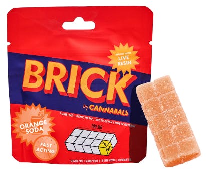 Cannabals - Live Resin Gummy Brick - Orange Soda (Hybrid) - 100mg THC