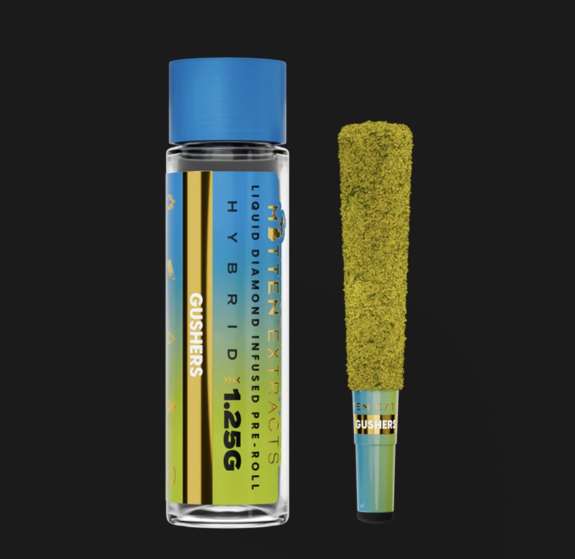 Mitten Extracts: Gushers (H) 1.25G Infused Preroll