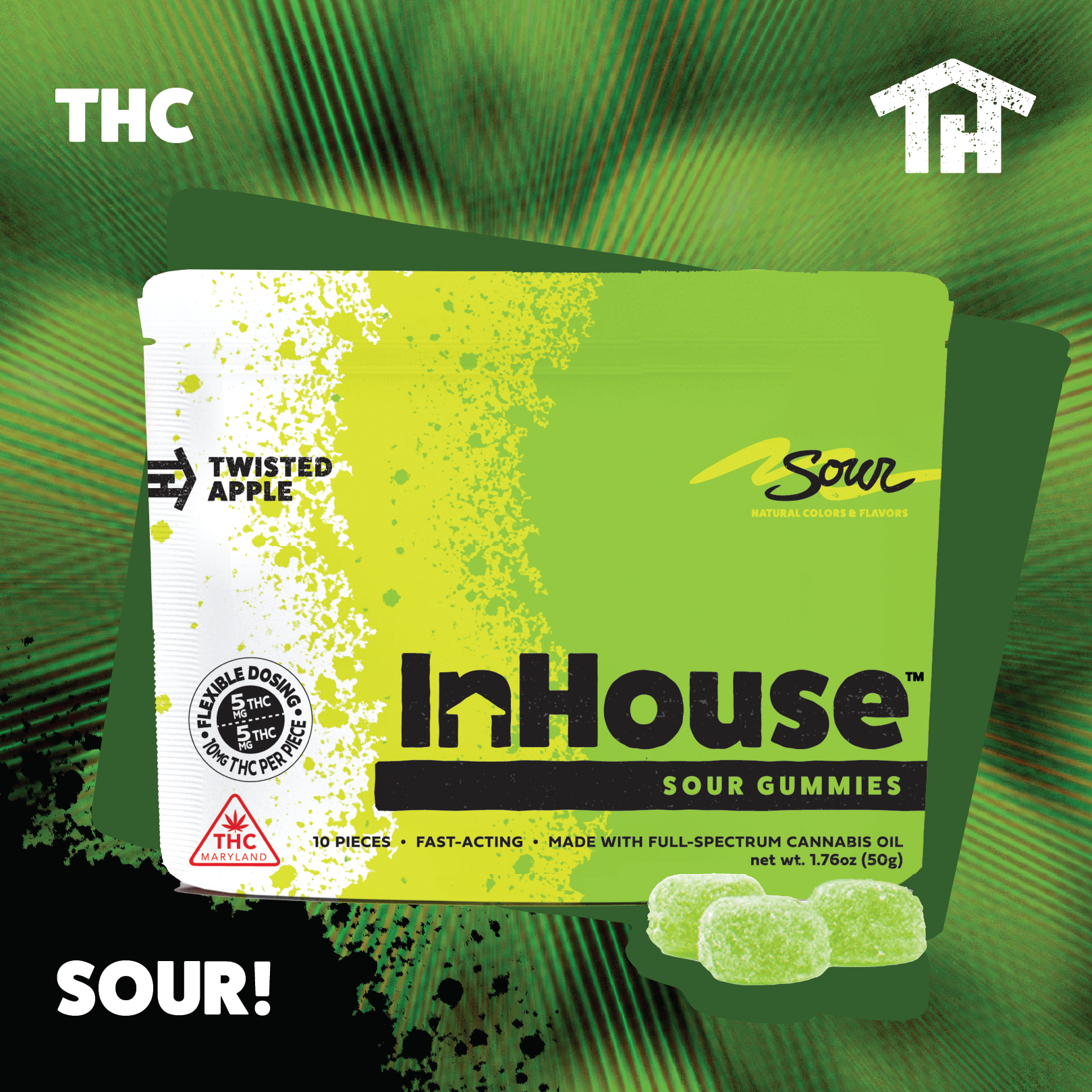 Sour Apple Gummies | 10 x 10mg