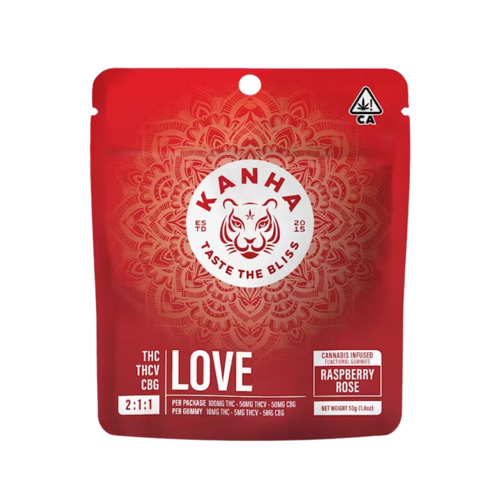 Love Raspberry Rose 2:1:1 (THC:THCV:CBG) | 100mg (10pk)