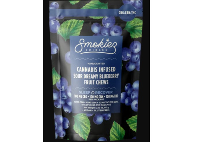 Sour Dreamy Blueberry | THC : CBN : CBD Gummies | 10pk | 100mg