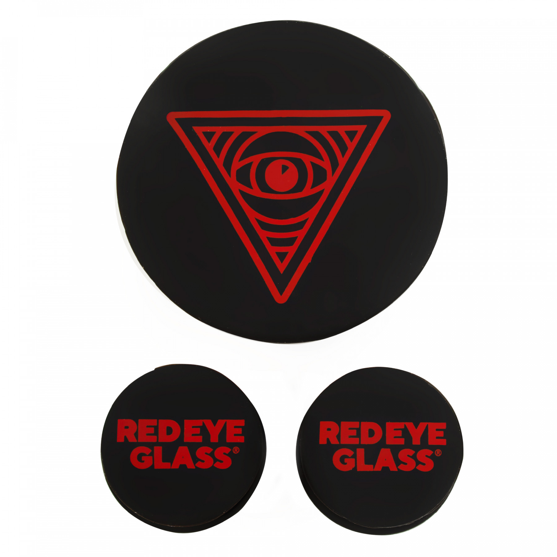 Red Eye Glass - Silicone Cleaning Caps - Black