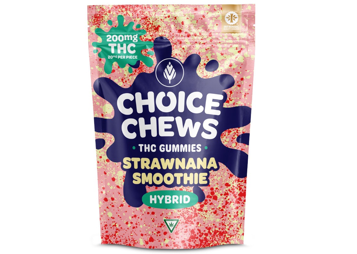 Choice Chews - Gummies - 200mg - Strawnana Smoothie - Hybrid