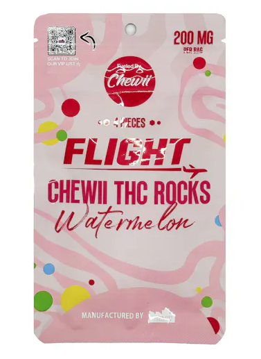 Flight Rocks - Watermelon 200mg (Gummies filled with NERDS) 4PC