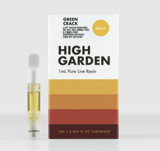 High Gardens | 2g Live Resin Cartridge | Green Crack