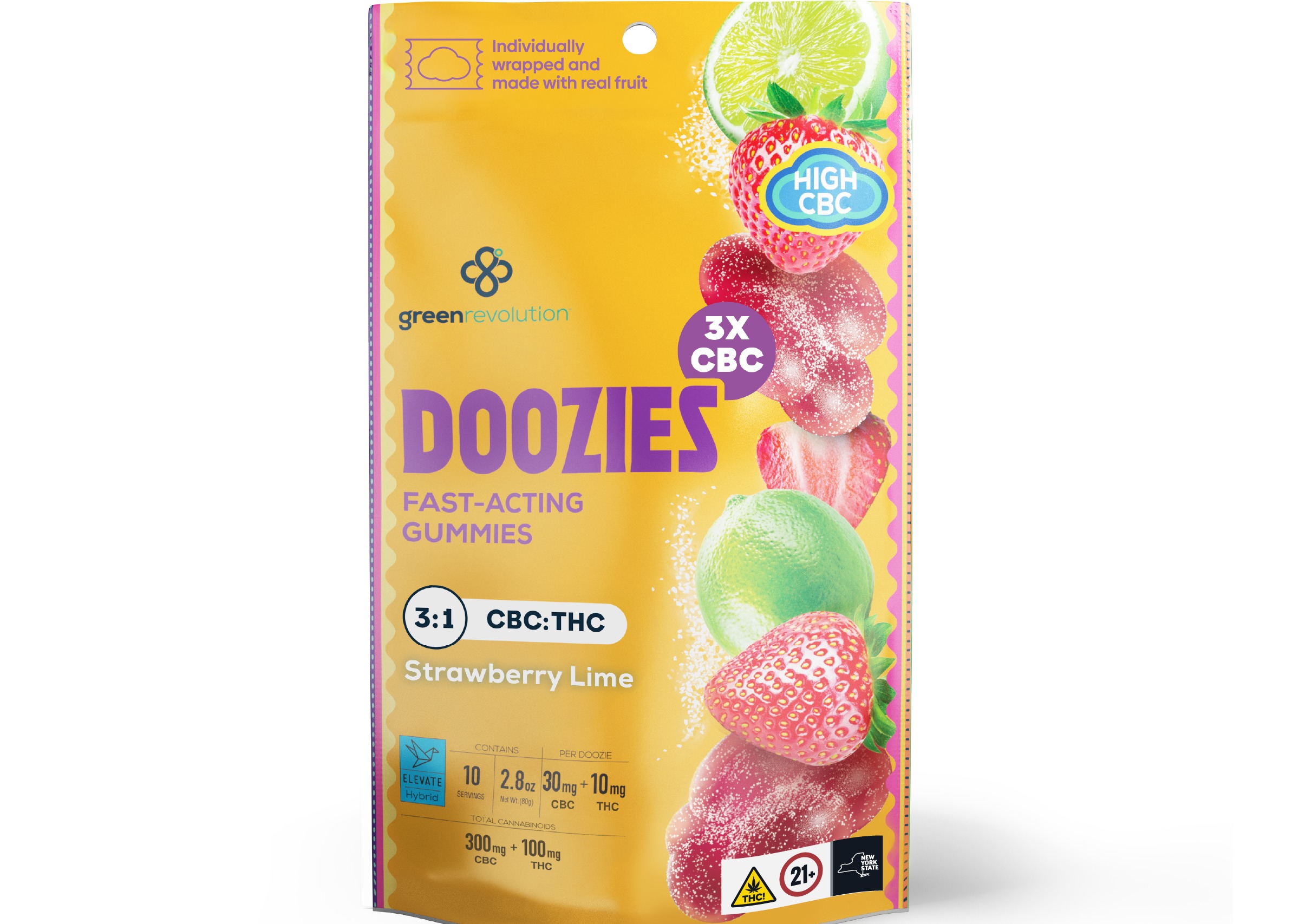 Strawberry Lime | Doozies CBC Gummies | 10pk | 100mg