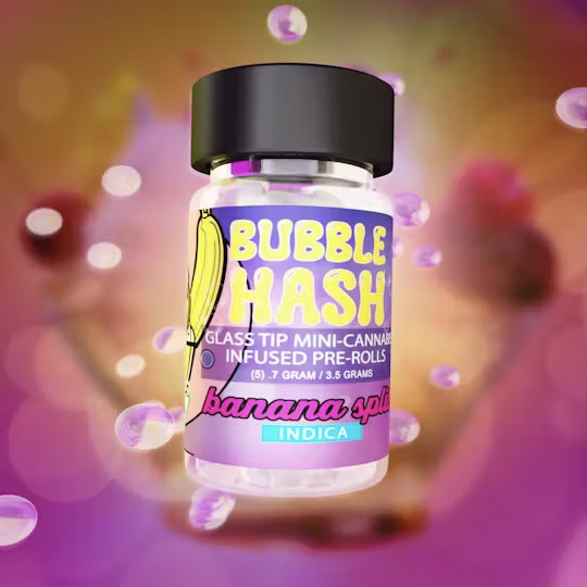 Amnesia | 5-Pack Bubble Hash Infused Pre-rolls | Banana Split