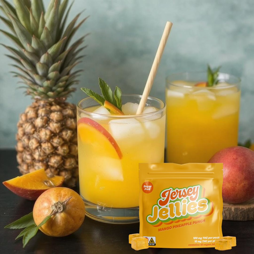 Jersey Jellies - Pineapple Passionfruit with Punch N' Pie 10mg THC - Cured Resin | 10pk
