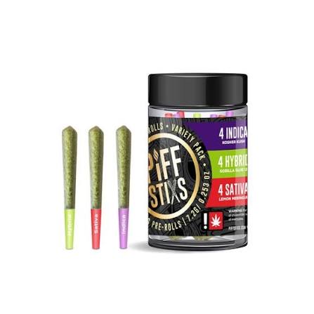 PIFF STIXS - PRE ROLL - VARIETY PACK - GRAPE APE / SKUNKBERRY / MONKEY TAPE
