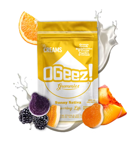 OGeez | Gummies | The Creams | Orange Cream Blackberries  peach & cream | Sunny Sativa | 10pack