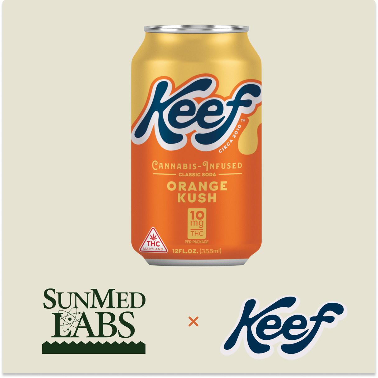 Keef: Orange Kush 10mg Infused Soda (12 oz.)