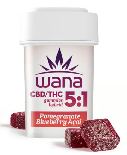 5:1 Pomegranate Blueberry Acai Gummies ( I ) 20pk 200mg CBD:100mg THC