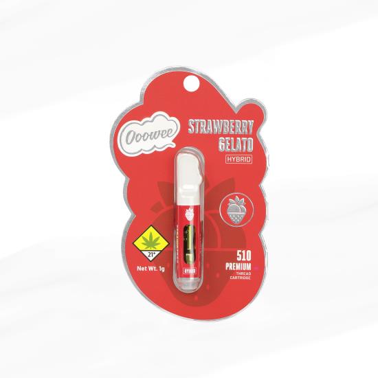 Ooowee Strawberry Gelato (Hybrid) 1g Cartridge