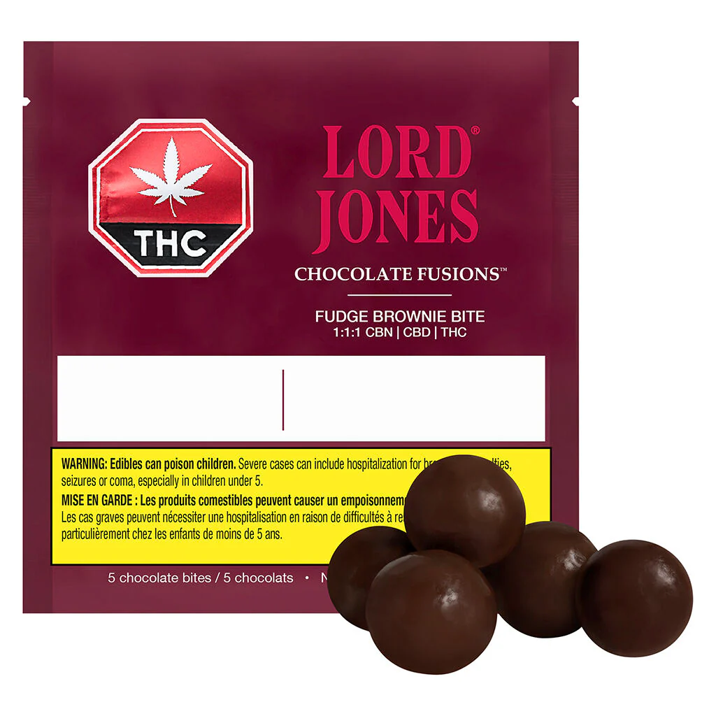 Chocolate Fusions Fudge Brownie Bite 1:1:1 THC|CBD|CBN x 5 Chocolates