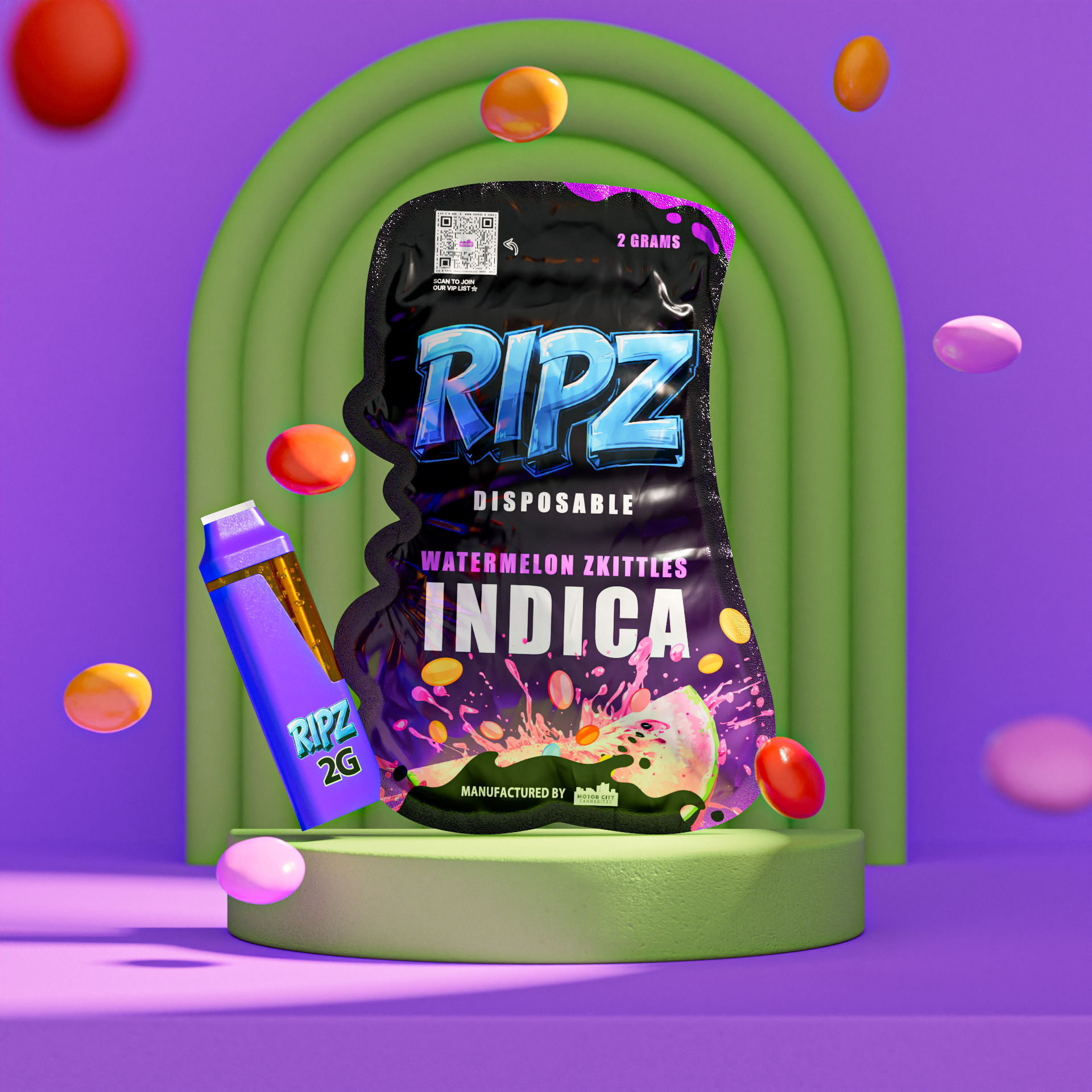 WATERMELON BURST | INDICA | DISPOSABLE VAPE | 2G | REC