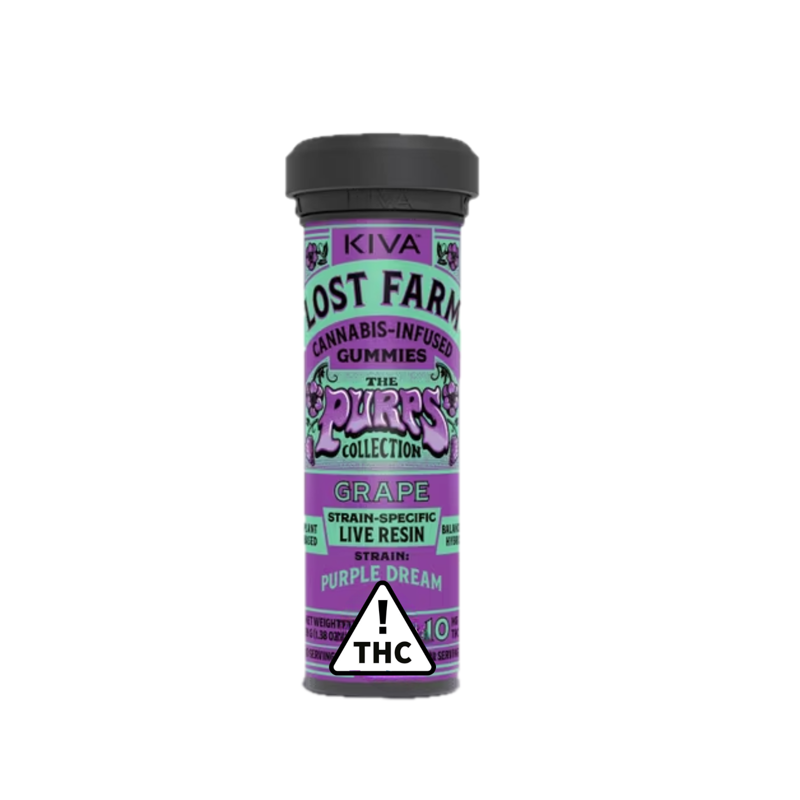 Kiva Lost Farm Grape LR 100mg Gummy