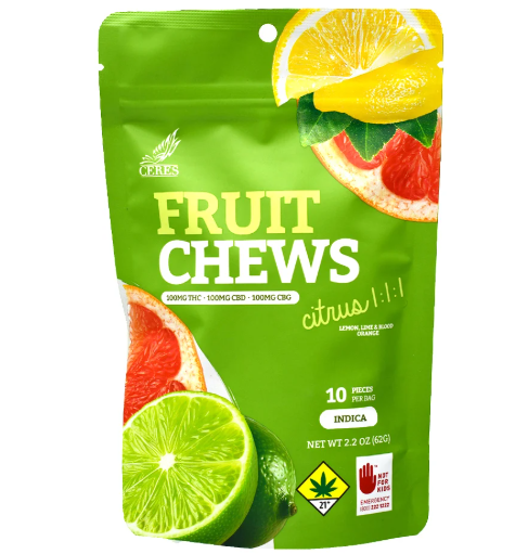 Citrus Fruit Chews 1:1:1 Indica | 300mg