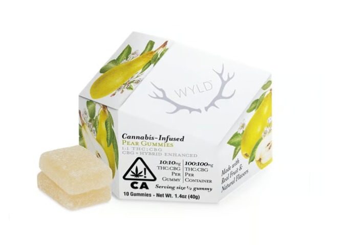 Wyld - Pear 1:1 THC:CBG Infused Gummies 10pk - 100mg