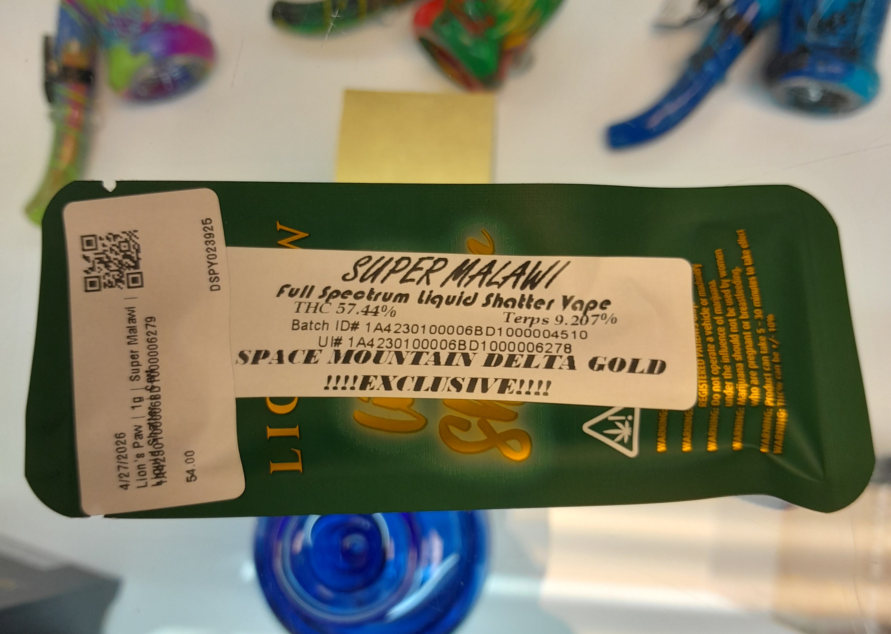 Paw Super Malawi Liquid Shatter