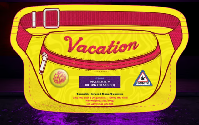 Vacation | Grape 2:1 THC:CBD | Nano Ratio Gummies | 100mg