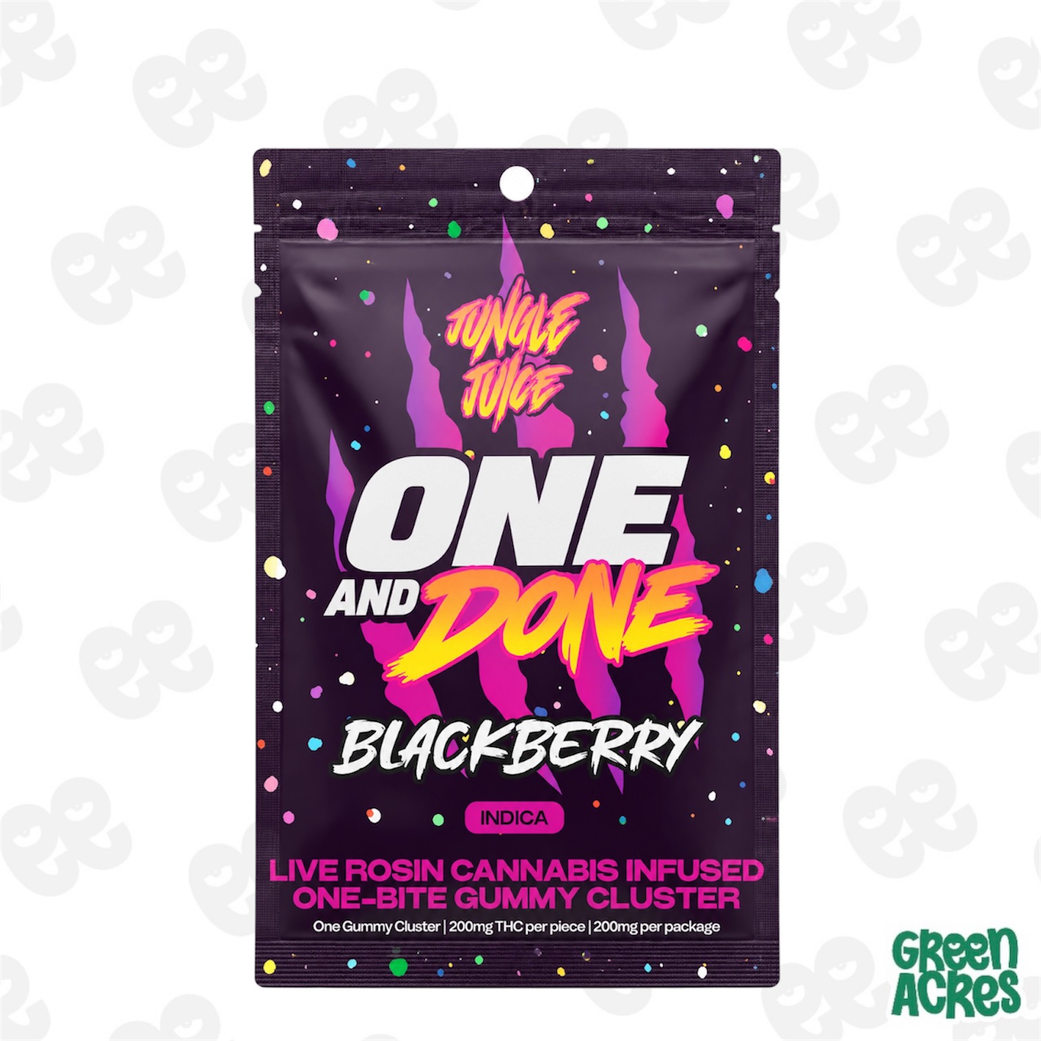 Jungle Juice: Blackberry One & Done 200MG Gummy Cluster