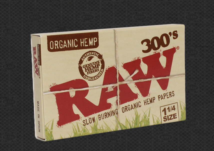 Raw 300's Organic Hemp Rolling Papers 1 1/4 product photo